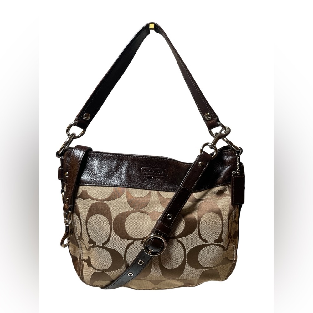 Coach Large Zoe Hobo Bag in Signature Jacquard WITH Crossbody Strap EUC ๐คฉ - Picture 7 of 17